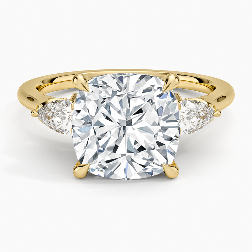 1.60 Carat Princess Halo Design Solitaire Lab Diamond Ring 18K - Florina