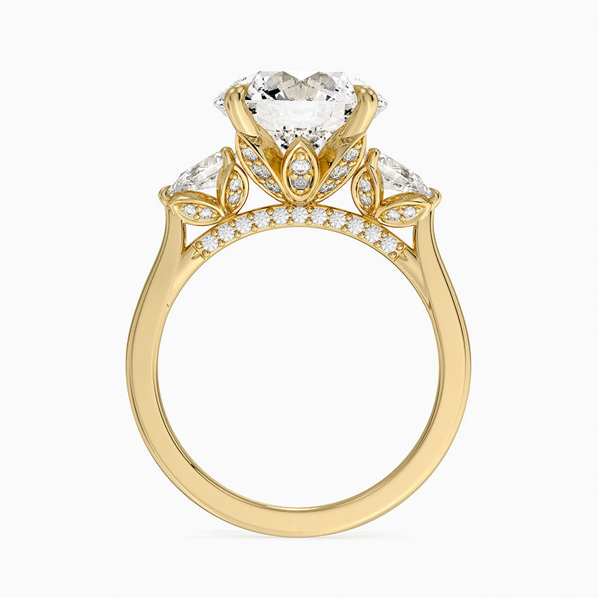 1.60 Carat Princess Halo Design Solitaire Lab Diamond Ring 18K - Florina