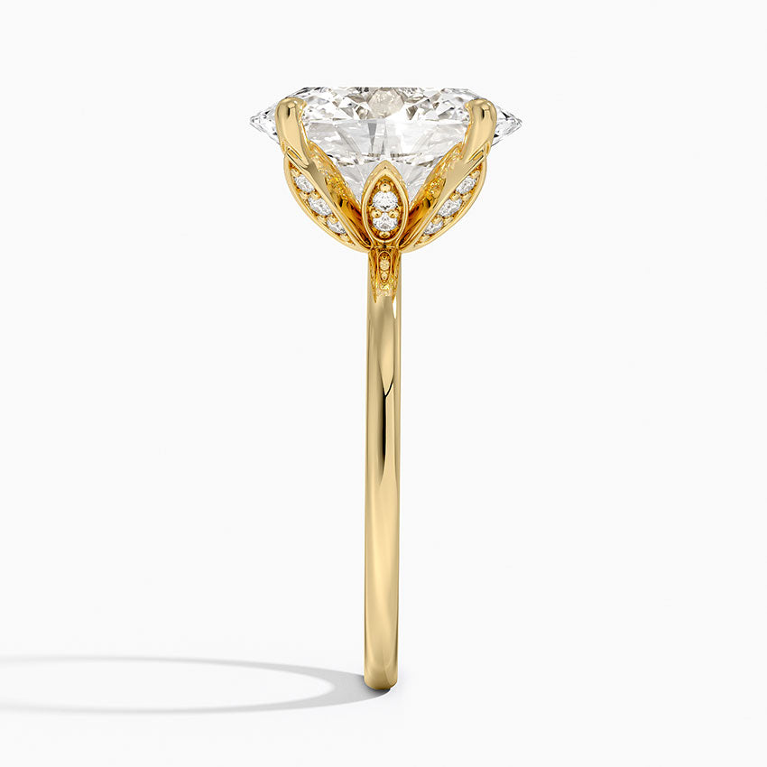 1.60 Carat Princess Halo Design Solitaire Lab Diamond Ring 18K - Florina