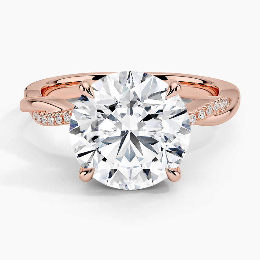 4.25 Karat Hidden Halo Tasarım Tektaş Laboratuvar Pırlanta Yüzük 18K - Talora - Bold Diamonds