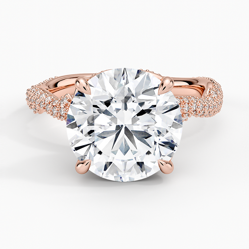 4.75 Karat Hidden Halo Tasarım Tektaş Laboratuvar Pırlanta Yüzük - Sorrento