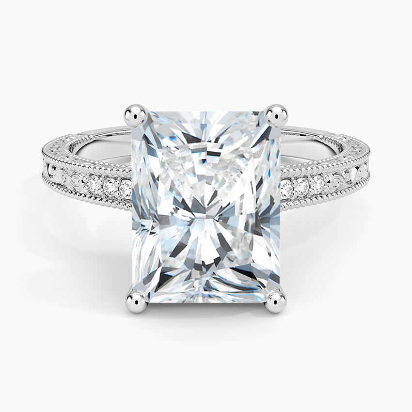 4.15 Radiant Kesim Hidden Halo Tasarım Tektaş Laboratuvar Pırlanta Yüzük - Silora