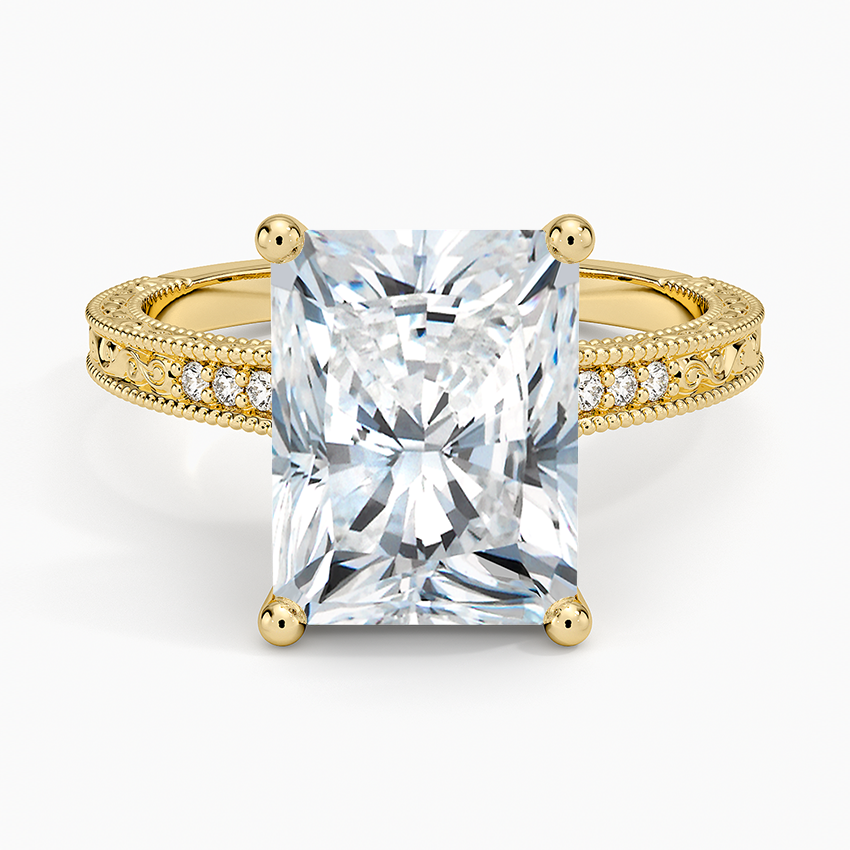 4.15 Radiant Kesim Hidden Halo Tasarım Tektaş Laboratuvar Pırlanta Yüzük - Silora