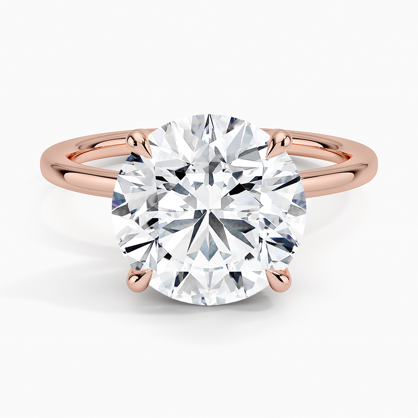 4.15 Karat Hidden Halo Tasarım Tektaş Laboratuvar Pırlanta Yüzük - Gilora - Bold Diamonds