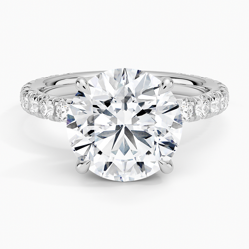 4.75 Karat Hidden Halo Tasarım Tektaş Laboratuvar Pırlanta Yüzük 18K - Selora - Bold Diamonds