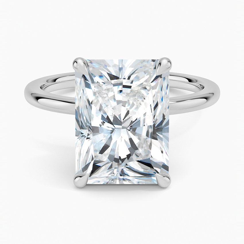 5.15 Karat Radiant Kesim Hidden Halo Tasarım Tektaş Laboratuvar Pırlanta Yüzük - Delora - Bold Diamonds