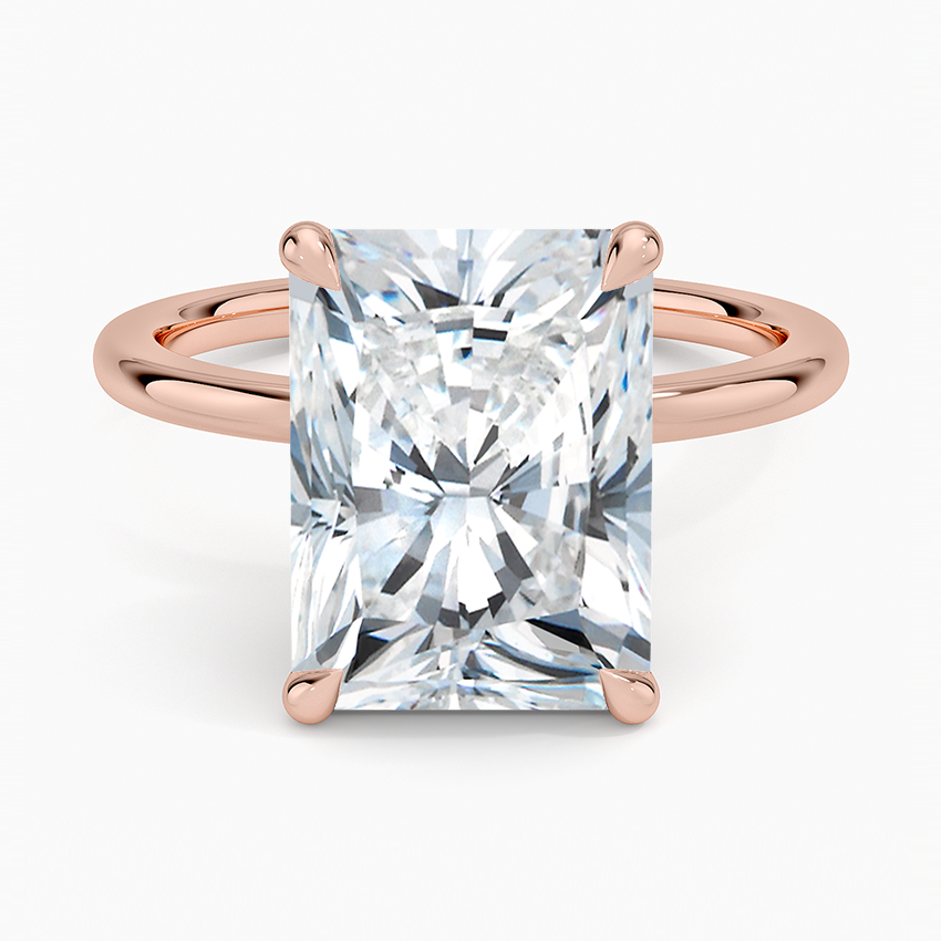 5.15 Karat Radiant Kesim Hidden Halo Tasarım Tektaş Laboratuvar Pırlanta Yüzük - Delora - Bold Diamonds