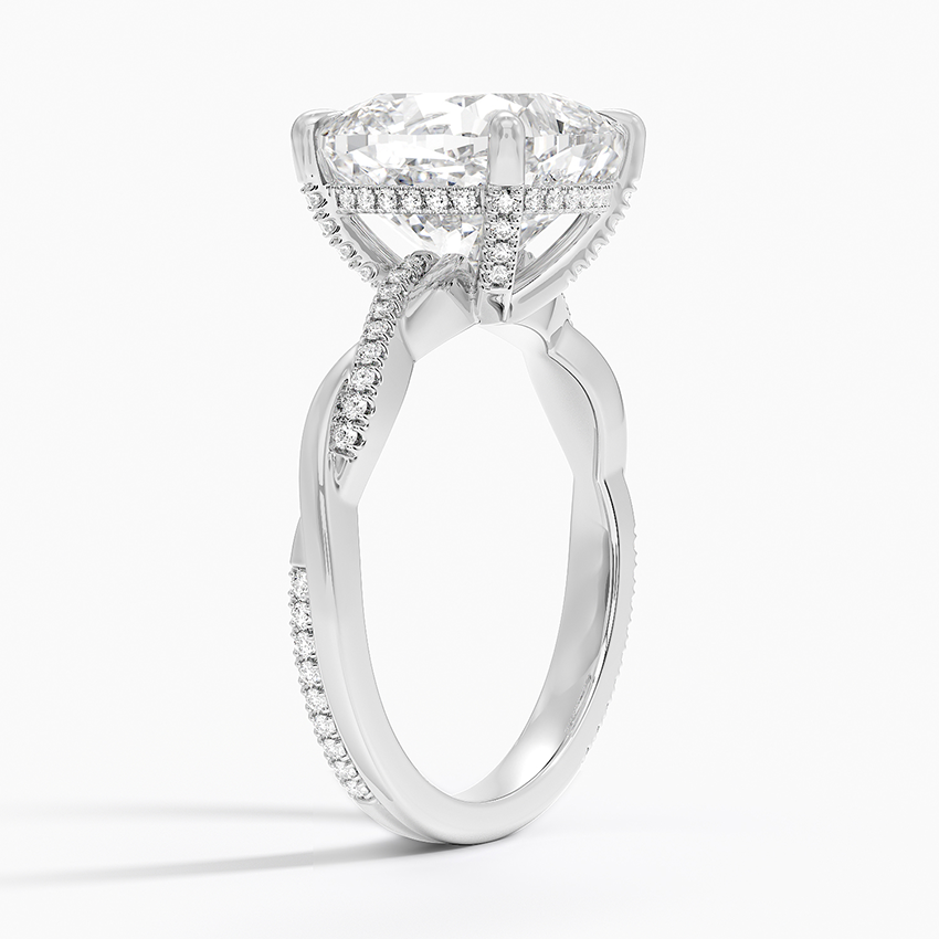 1.60 Carat Princess Halo Design Solitaire Lab Diamond Ring 18K - Florina