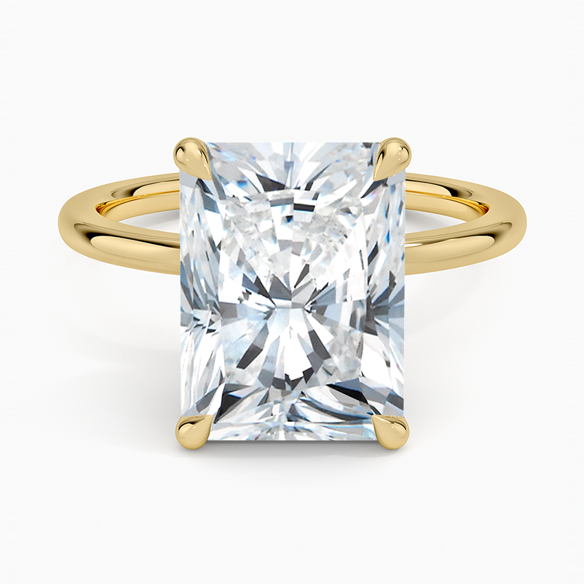 5.15 Karat Radiant Kesim Hidden Halo Tasarım Tektaş Laboratuvar Pırlanta Yüzük - Delora - Bold Diamonds