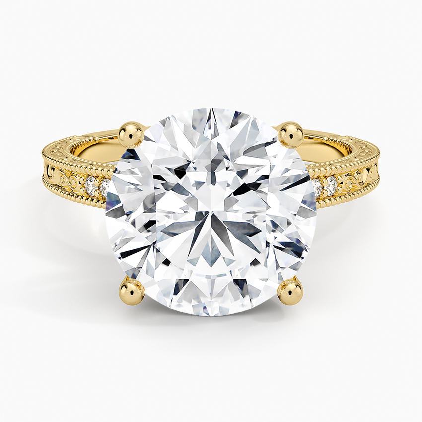 5.15 Karat Yuvarlak Kesim Hidden Halo Tasarım Tektaş Laboratuvar Pırlanta Yüzük - Venice - Bold Diamonds