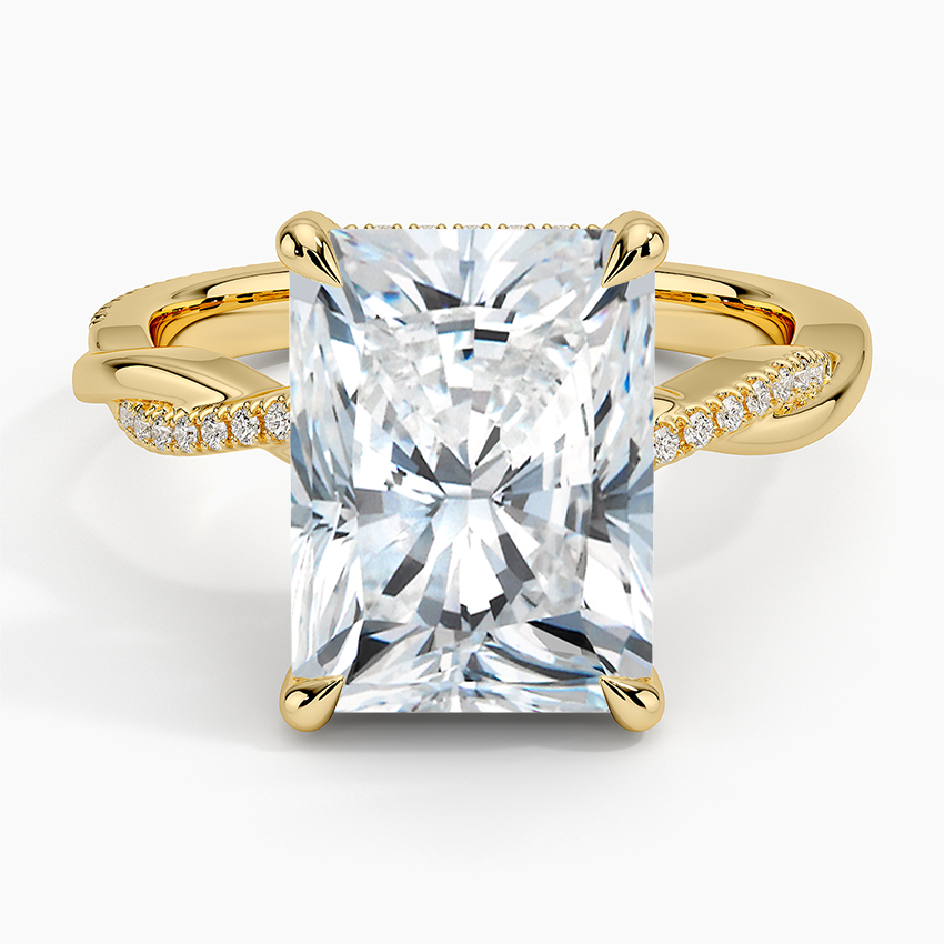 1.60 Carat Princess Halo Design Solitaire Lab Diamond Ring 18K - Florina