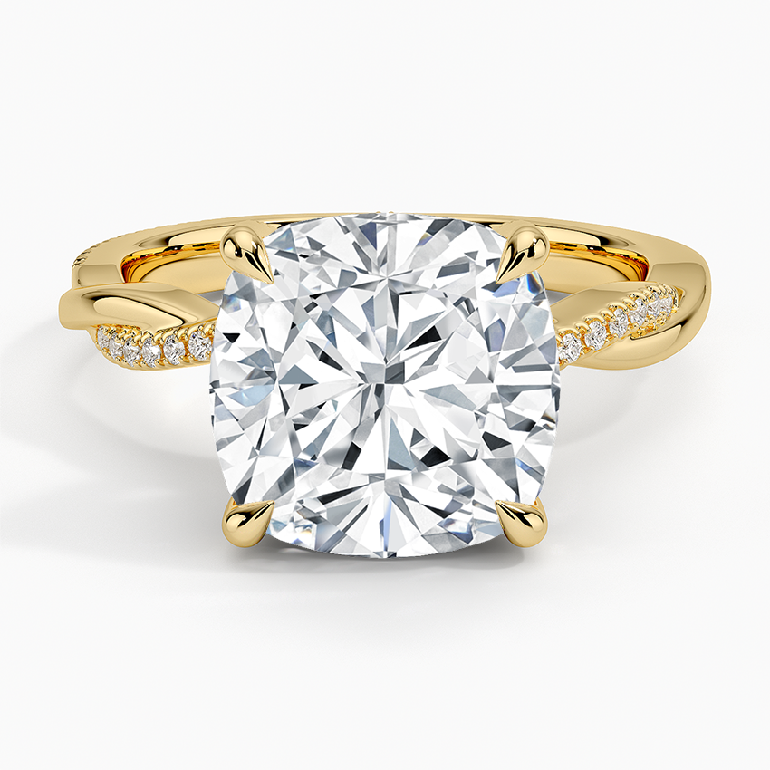 1.60 Carat Princess Halo Design Solitaire Lab Diamond Ring 18K - Florina