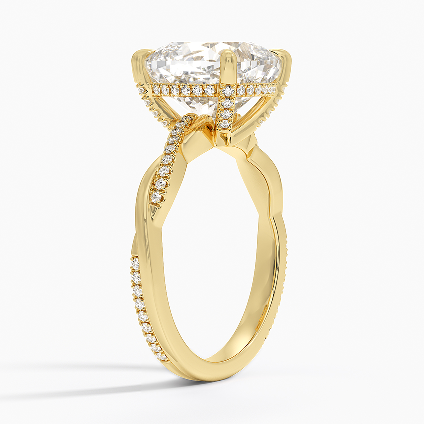 1.60 Carat Princess Halo Design Solitaire Lab Diamond Ring 18K - Florina