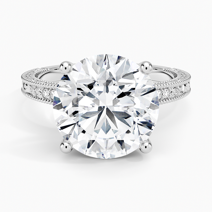 5.15 Karat Yuvarlak Kesim Hidden Halo Tasarım Tektaş Laboratuvar Pırlanta Yüzük - Venice - Bold Diamonds