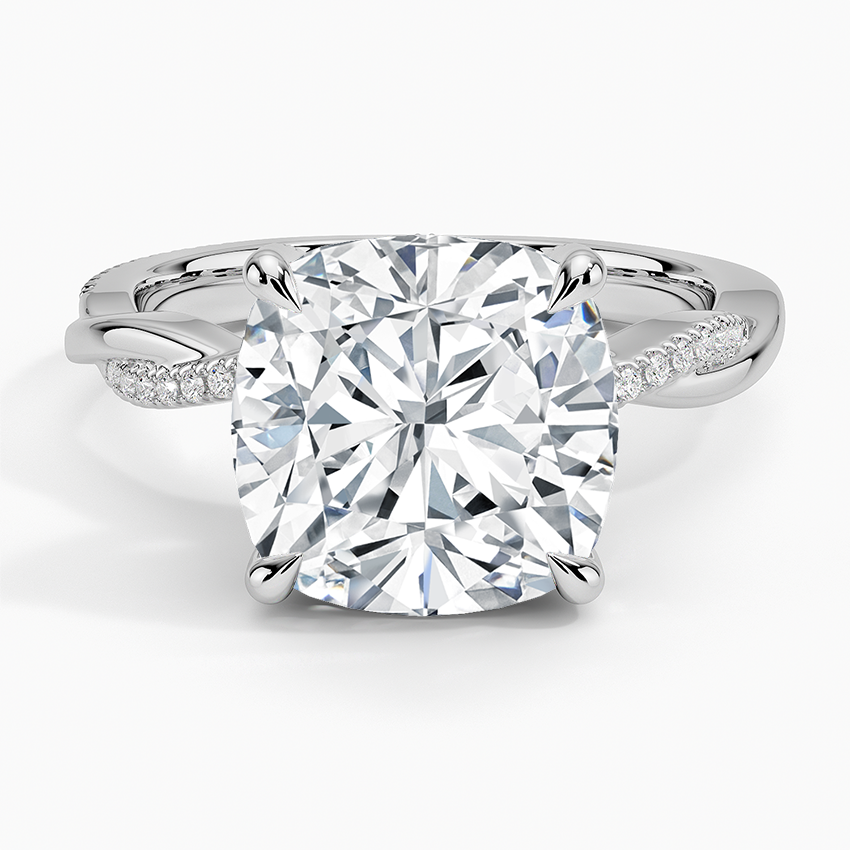 1.60 Carat Princess Halo Design Solitaire Lab Diamond Ring 18K - Florina