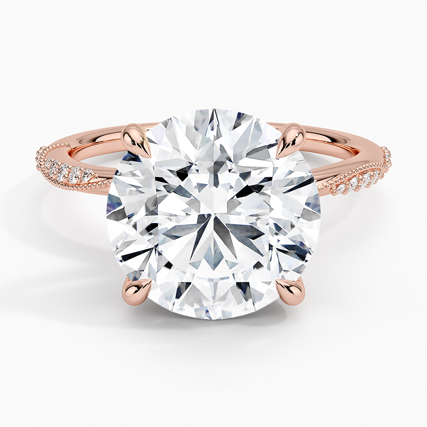 5.25 Karat Hidden Halo Tasarım Tektaş Laboratuvar Pırlanta Yüzük 18K - Melora - Bold Diamonds
