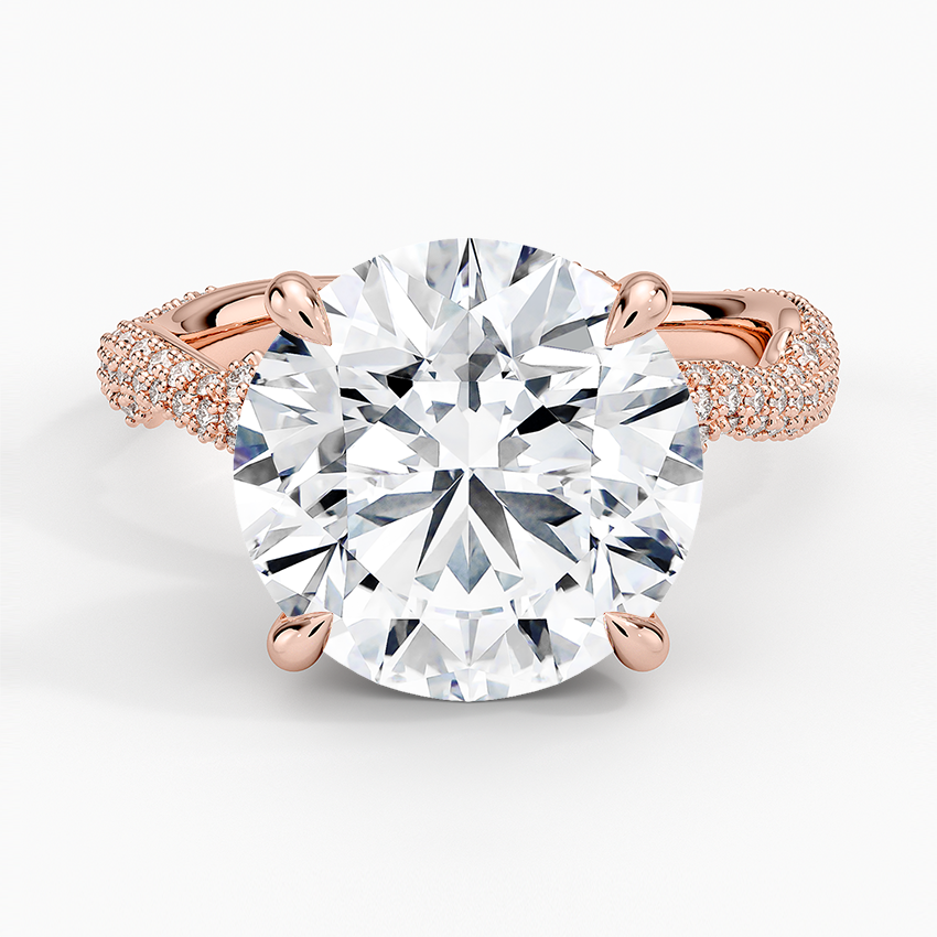 5.75 Karat Hidden Halo Tasarım Tektaş Laboratuvar Pırlanta Yüzük - Sorrento