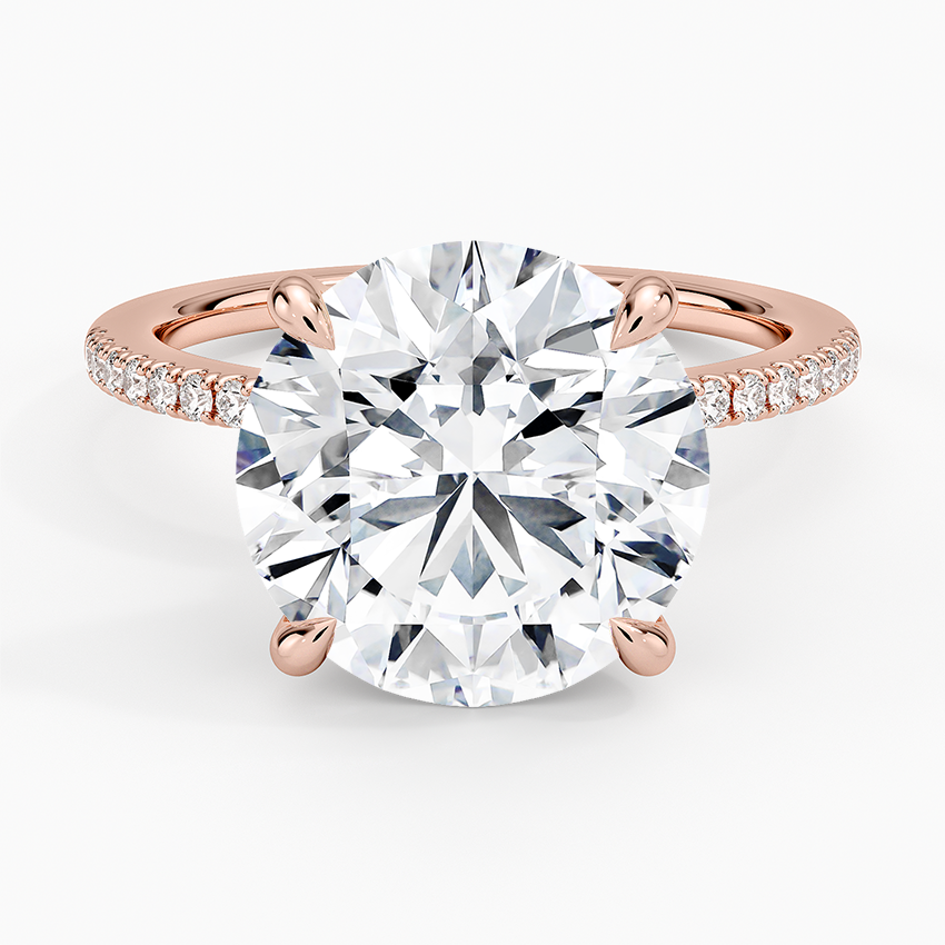 5.25 Karat Hidden Halo Tasarım Tektaş Laboratuvar Pırlanta Yüzük - Filora - Bold Diamonds