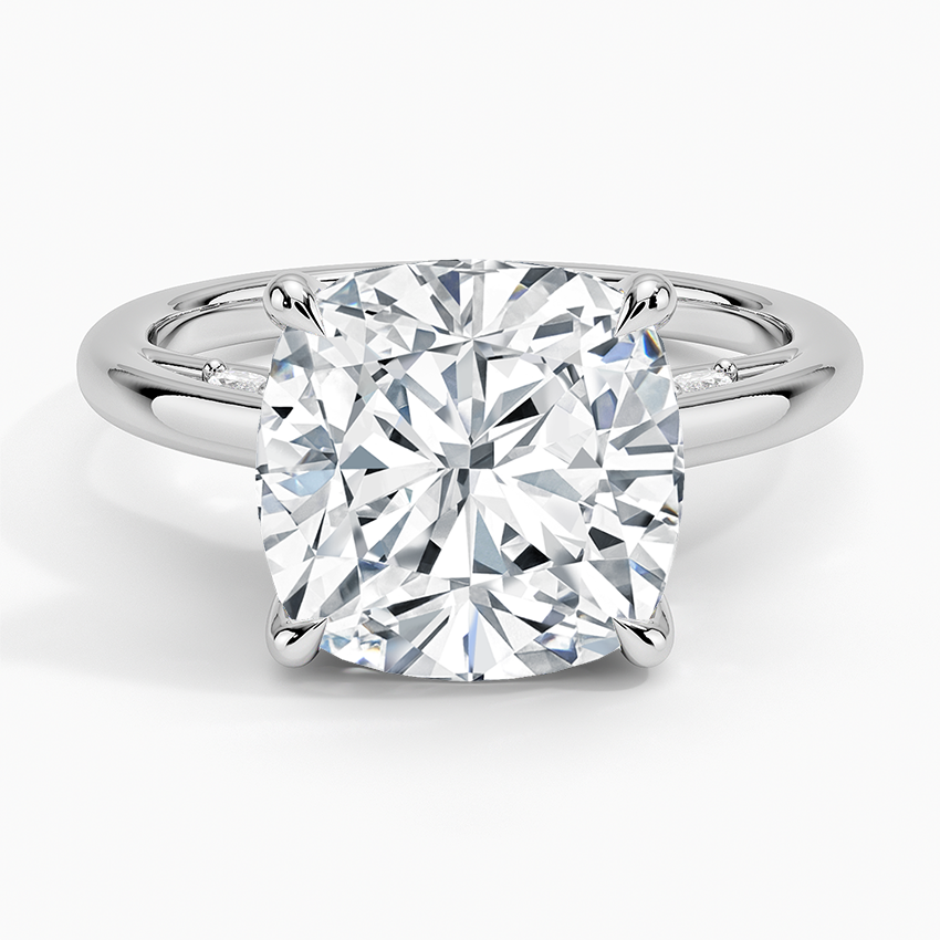 5.30 Cushion Kesim Hidden Halo Tasarım Tektaş Laboratuvar Pırlanta Yüzük - Dalara