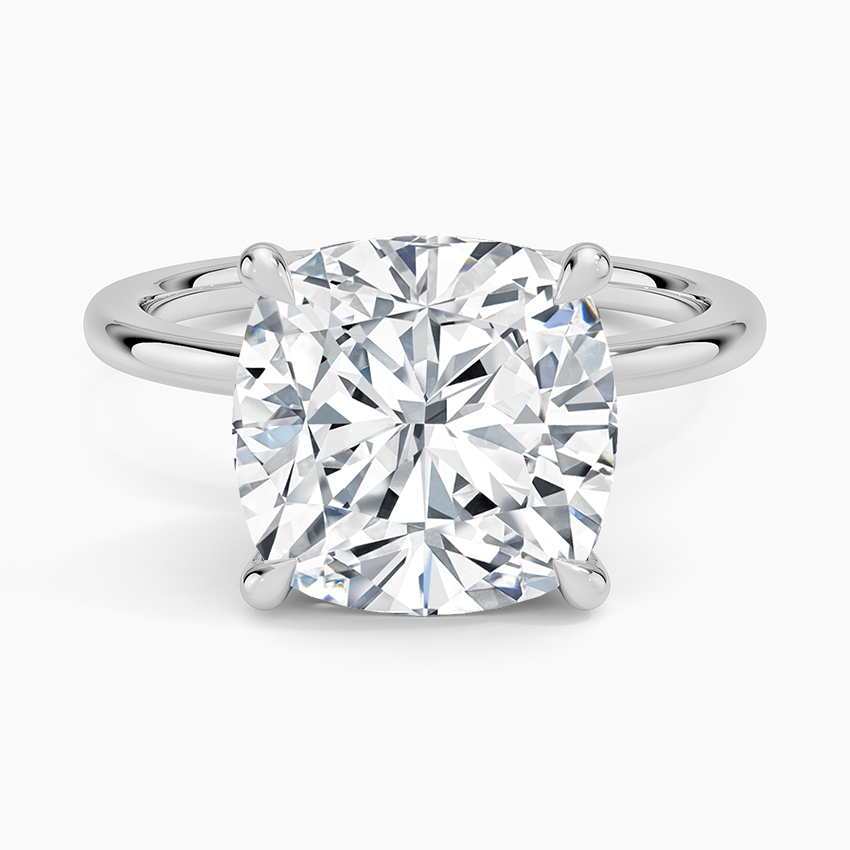 5.15 Karat Cushion Kesim Hidden Halo Tasarım Tektaş Laboratuvar Pırlanta Yüzük - Delora - Bold Diamonds