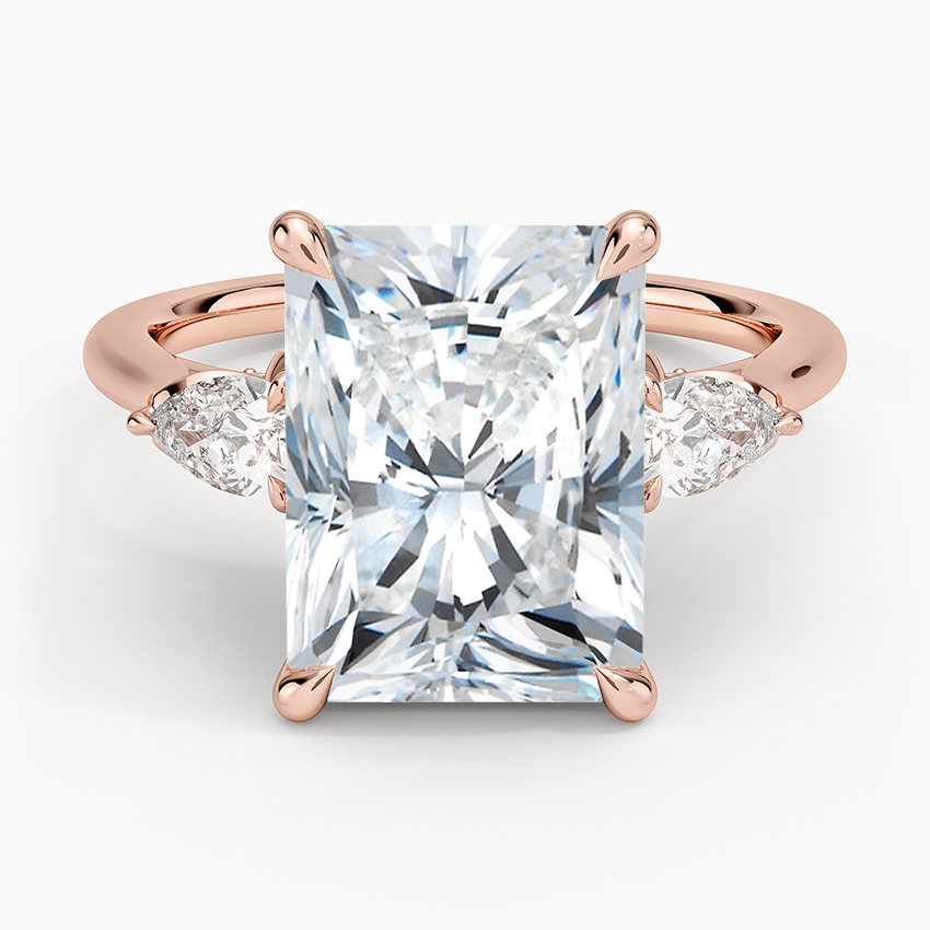 5.75 Karat Radiant Kesim Hidden Halo Tasarım Tektaş Laboratuvar Pırlanta Yüzük - Verona