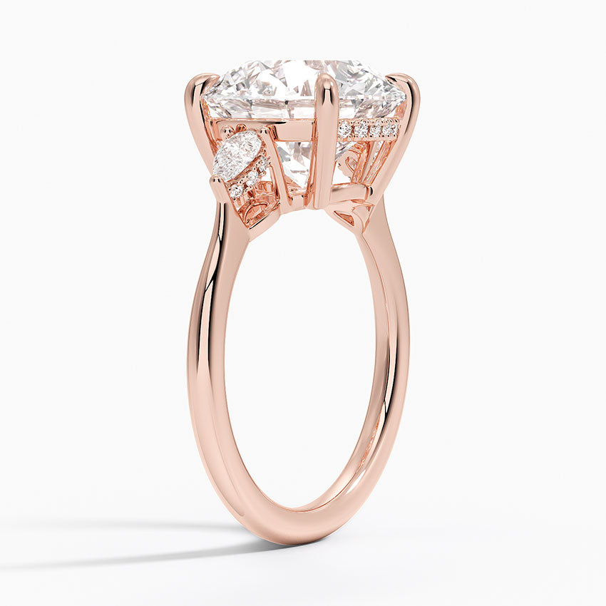 5.50 Karat Yuvarlak Kesim Hidden Halo Tasarım Tektaş Laboratuvar Pırlanta Yüzük - Madrid - Bold Diamonds