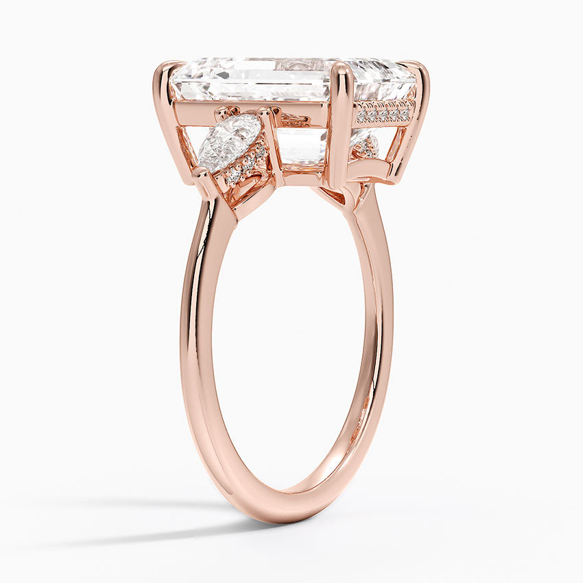 1.60 Carat Princess Halo Design Solitaire Lab Diamond Ring 18K - Florina