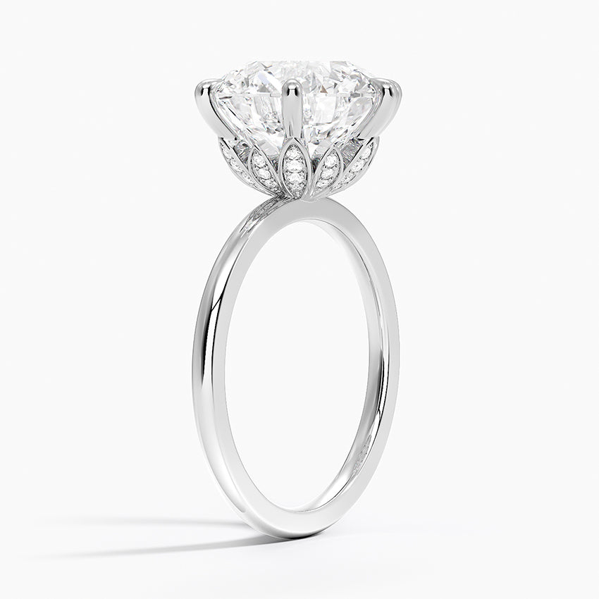 Altı Tırnak 5.15 Karat Hidden Halo Tasarım Tektaş Laboratuvar Pırlanta Yüzük - Delora - Bold Diamonds