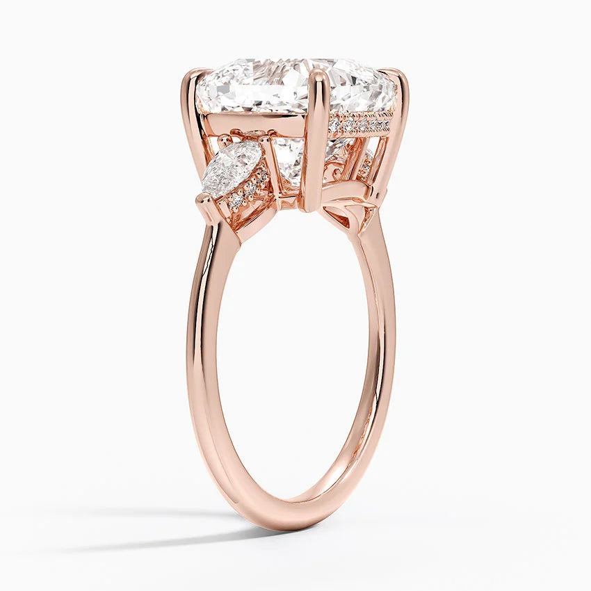 1.60 Carat Princess Halo Design Solitaire Lab Diamond Ring 18K - Florina