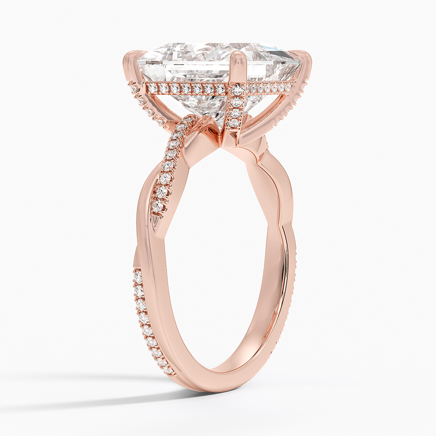 1.60 Carat Princess Halo Design Solitaire Lab Diamond Ring 18K - Florina