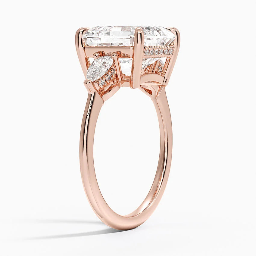 1.60 Carat Princess Halo Design Solitaire Lab Diamond Ring 18K - Florina