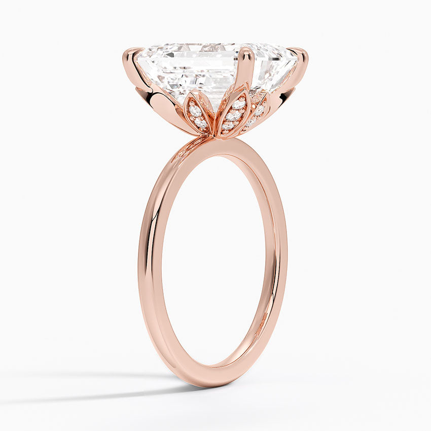 1.60 Carat Princess Halo Design Solitaire Lab Diamond Ring 18K - Florina
