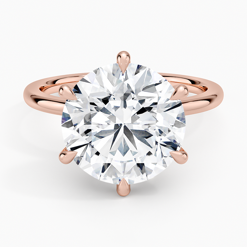 Altı Tırnak 5.15 Karat Hidden Halo Tasarım Tektaş Laboratuvar Pırlanta Yüzük - Delora - Bold Diamonds