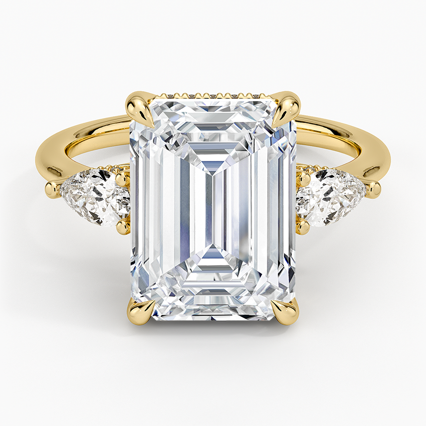 1.60 Carat Princess Halo Design Solitaire Lab Diamond Ring 18K - Florina
