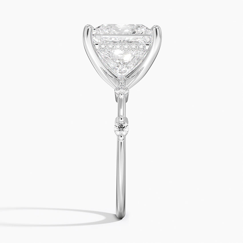 5.20 Prenses Kesim Hidden Halo Tasarım Tektaş Laboratuvar Pırlanta Yüzük - Zelora