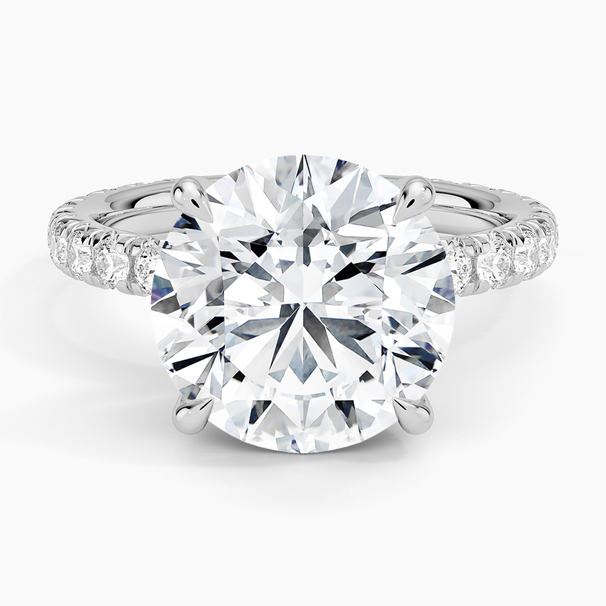 5.75 Karat Hidden Halo Tasarım Tektaş Laboratuvar Pırlanta Yüzük 18K - Selora - Bold Diamonds