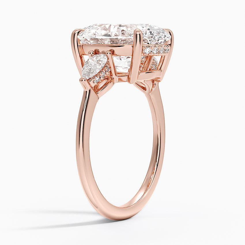 1.60 Carat Princess Halo Design Solitaire Lab Diamond Ring 18K - Florina