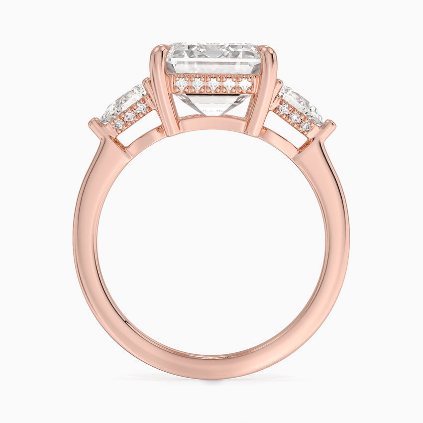 1.60 Carat Princess Halo Design Solitaire Lab Diamond Ring 18K - Florina