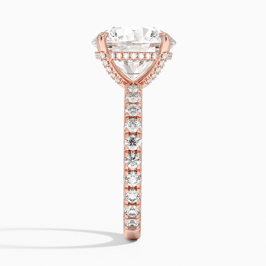 5.75 Karat Hidden Halo Tasarım Tektaş Laboratuvar Pırlanta Yüzük 18K - Selora - Bold Diamonds