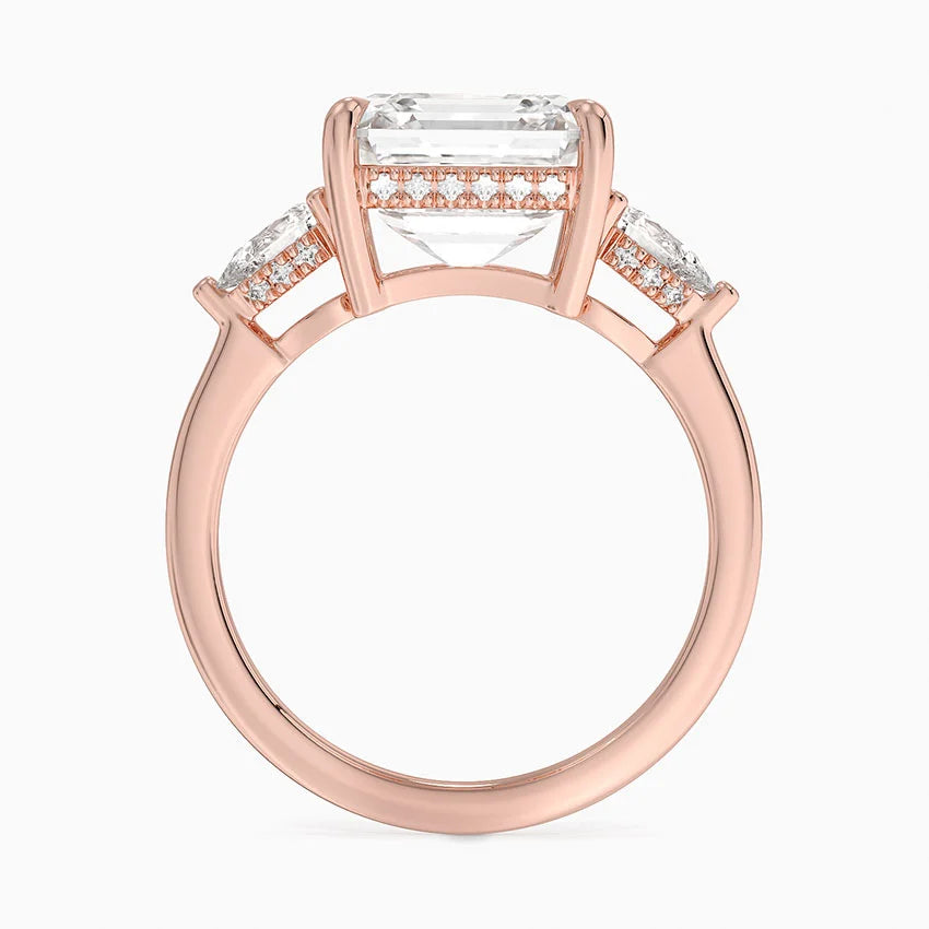 1.60 Carat Princess Halo Design Solitaire Lab Diamond Ring 18K - Florina