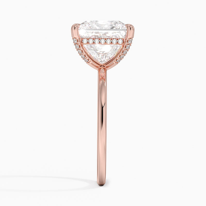 1.60 Carat Princess Halo Design Solitaire Lab Diamond Ring 18K - Florina