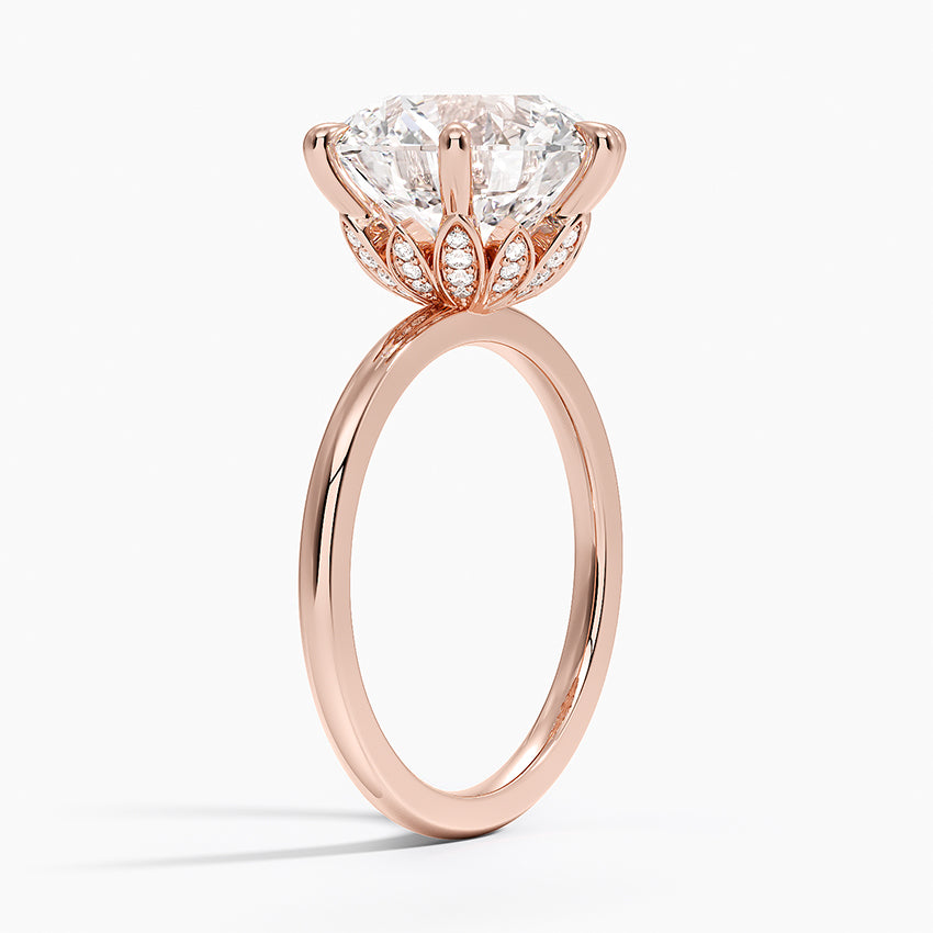 Altı Tırnak 5.15 Karat Hidden Halo Tasarım Tektaş Laboratuvar Pırlanta Yüzük - Delora - Bold Diamonds