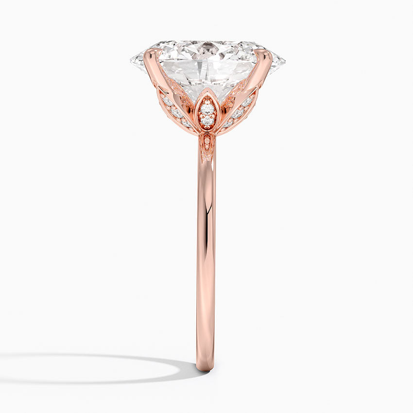 5.15 Karat Oval Kesim Hidden Halo Tasarım Tektaş Laboratuvar Pırlanta Yüzük - Oslo