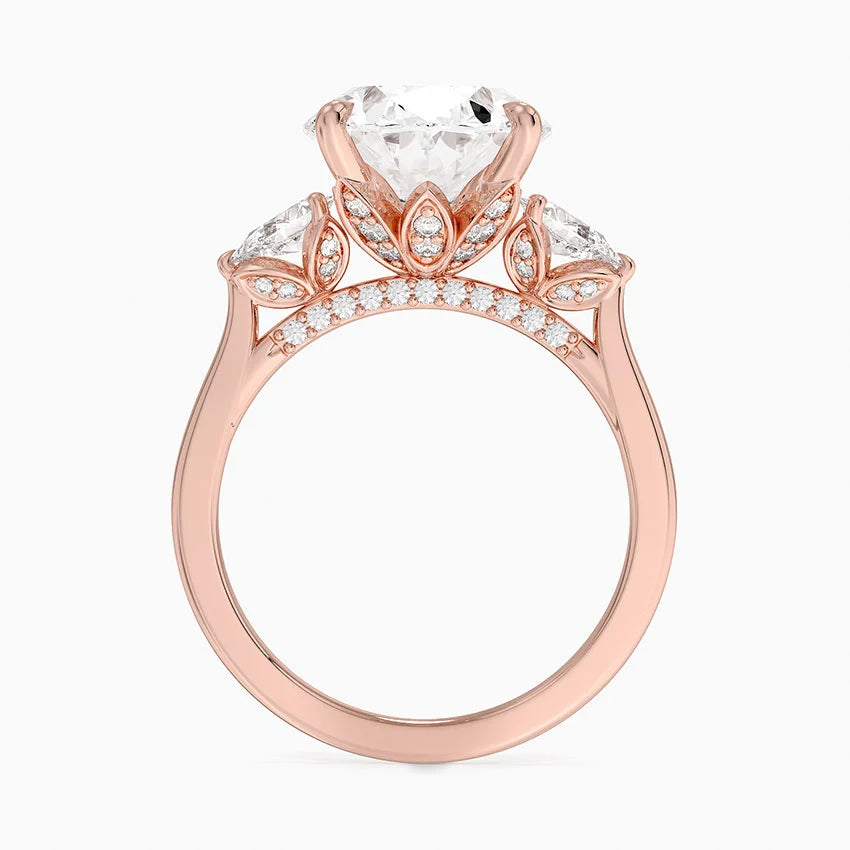 1.60 Carat Princess Halo Design Solitaire Lab Diamond Ring 18K - Florina