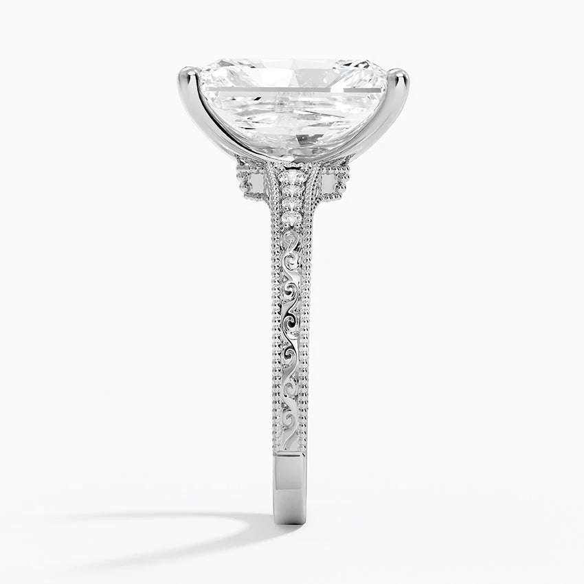 5.15 Karat Radiant Kesim Hidden Halo Tasarım Tektaş Laboratuvar Pırlanta Yüzük - Venice