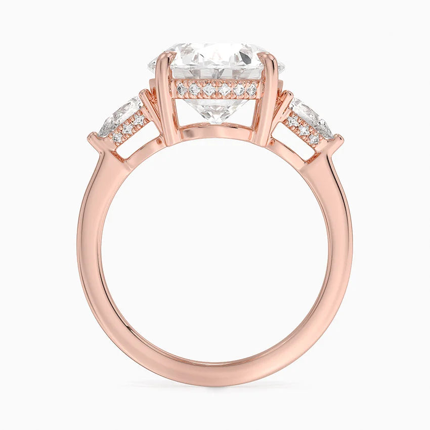 1.60 Carat Princess Halo Design Solitaire Lab Diamond Ring 18K - Florina