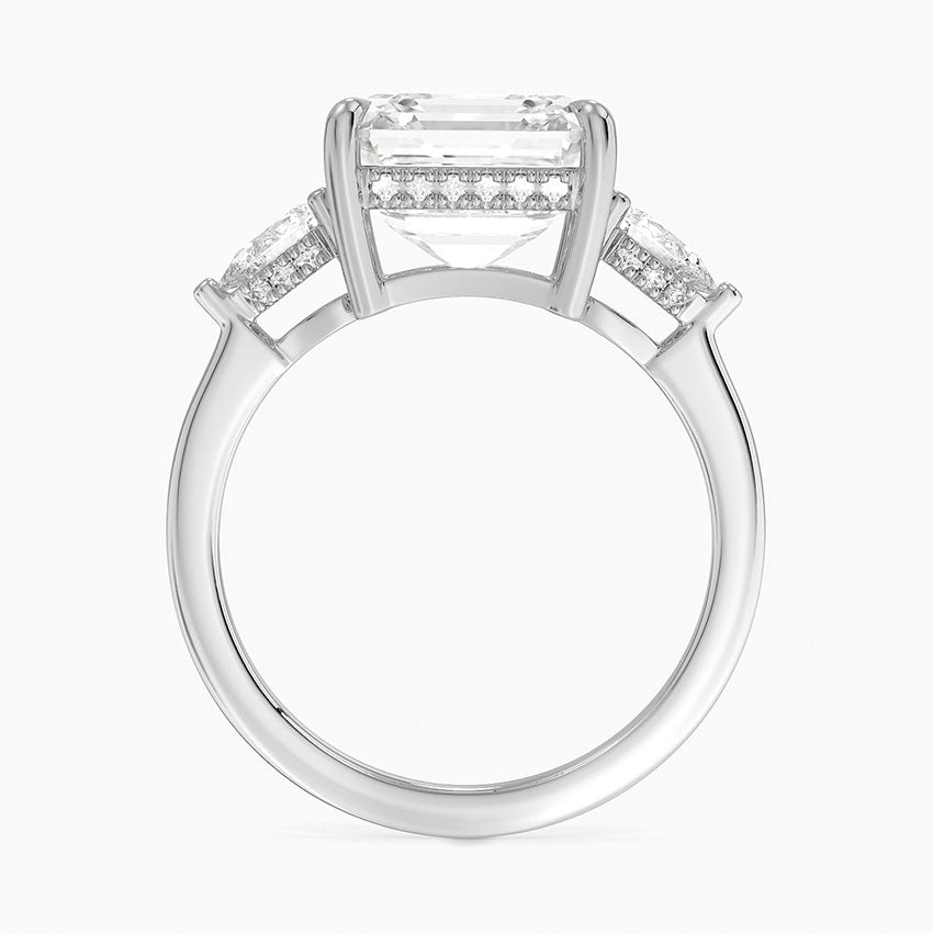 1.60 Carat Princess Halo Design Solitaire Lab Diamond Ring 18K - Florina