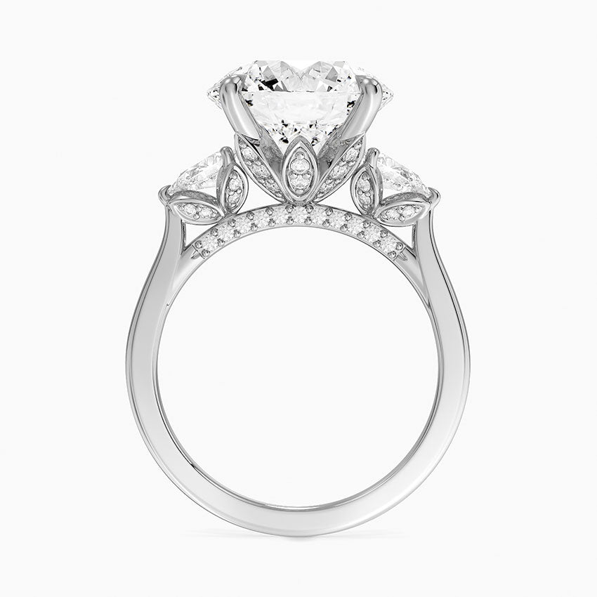 1.60 Carat Princess Halo Design Solitaire Lab Diamond Ring 18K - Florina