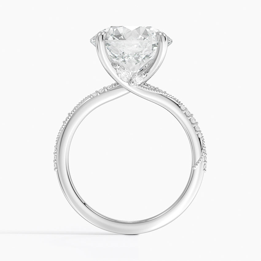 5.25 Karat Hidden Halo Tasarım Tektaş Laboratuvar Pırlanta Yüzük 18K - Melora - Bold Diamonds