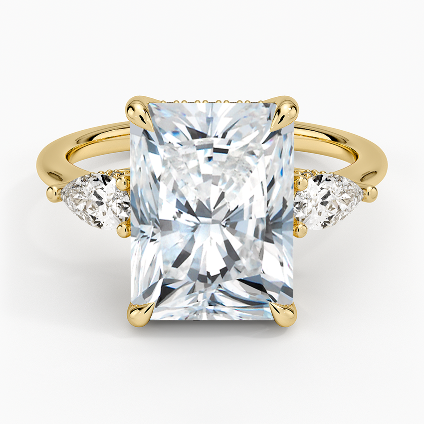 1.60 Carat Princess Halo Design Solitaire Lab Diamond Ring 18K - Florina